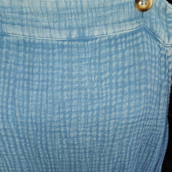 NWT Heyson Lightweight Kangaroo Pocket Wide-Leg Overall Jumpsuit Denim Blue - Picture 4 of 10